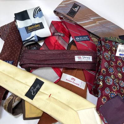 LOT 79: Vintage Men's Dress Tie Collection - Designer Styles and More