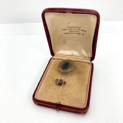 LOT 46: Unique Find - Antique 1860 Abraham Lincoln Campaign Button / Stick Pin with a Ferro Type Portrait of Abe Lincoln!!