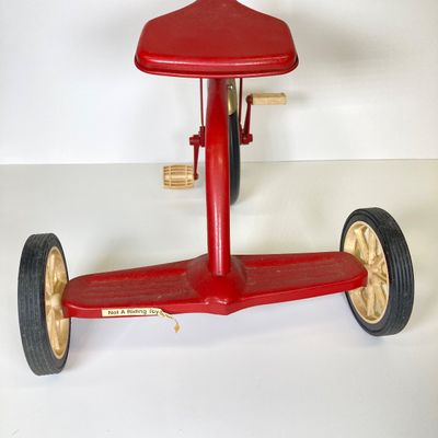 LOT 83: Vintage Toys - Metal Pepsi Delivery Truck with Radio Flyer Tricycle