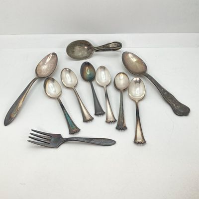 LOT 35: Collection of Assorted Silver Plated Flatware