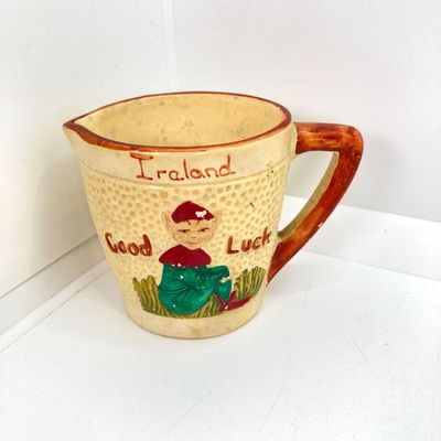 LOT 533: Vintage Collection - Ireland Good Luck Small Pitcher, Made in England Annco Craft Gnome and Rabbit, Pony Shoe, Penny Keychain,...