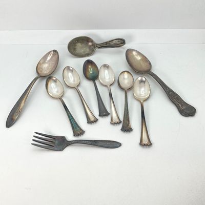 LOT 35: Collection of Assorted Silver Plated Flatware