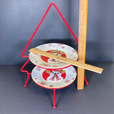 LOT 30: Holiday Kitchen Collection - Two Tier Tree Serving Plate, Metal and Plastic Cookie Cutters, Festivitree Bake Set and Storage...