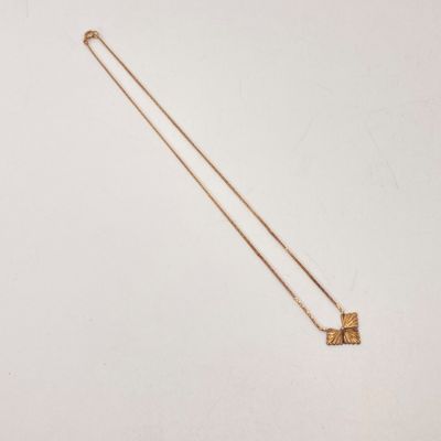 LOT 3: 14KT Gold Filled Necklace - 16" with Matching Pierced Earrings Set