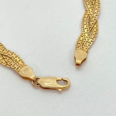 LOT 50: Italy Gold Braided Bracelet - 14KT, TW 6.8g