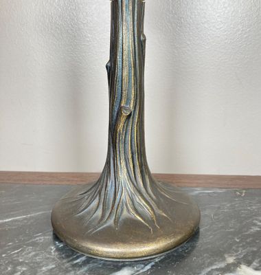 LOT 534: Vintage Tiffa-Mini Stained Glass Table Lamp