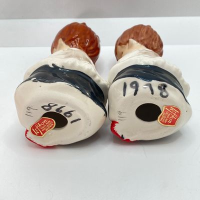LOT 29: Vintage Holiday Decor - Napcoware Japan Figurines, Lefton Choir Boy Figurines, Ceramic Pumpkin and Pair of Lighted Pumpkins