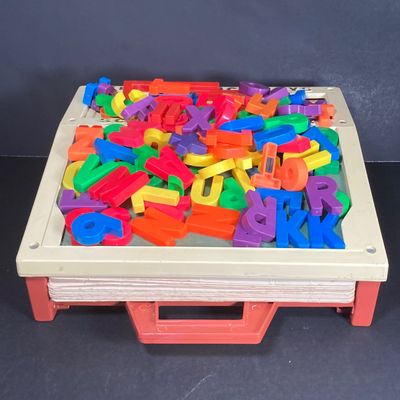 LOT 536: Vintage Fisher Price Educational / Toys - School Days Desk and Music Box TV