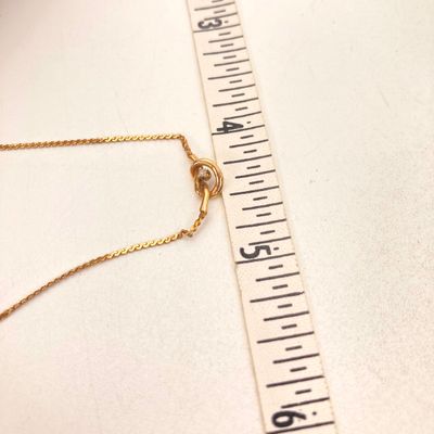 LOT 4: Gold Twisted Knot Necklace - 14KT, TW 2.1g, 30"