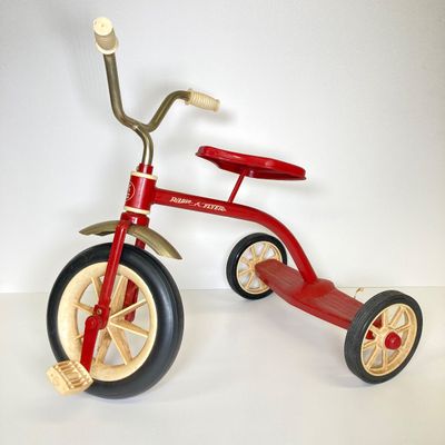 LOT 83: Vintage Toys - Metal Pepsi Delivery Truck with Radio Flyer Tricycle
