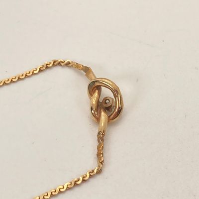 LOT 4: Gold Twisted Knot Necklace - 14KT, TW 2.1g, 30"