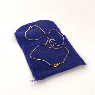 LOT 4: Gold Twisted Knot Necklace - 14KT, TW 2.1g, 30"