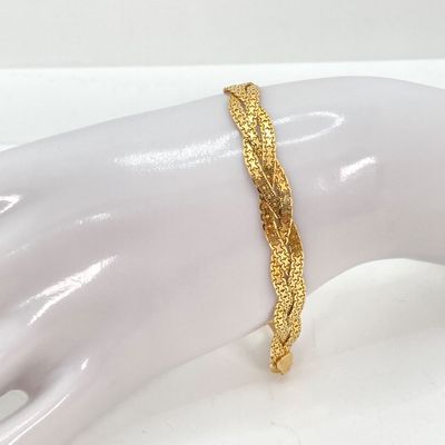 LOT 50: Italy Gold Braided Bracelet - 14KT, TW 6.8g