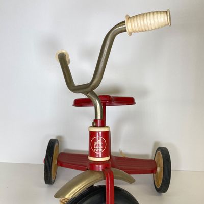 LOT 83: Vintage Toys - Metal Pepsi Delivery Truck with Radio Flyer Tricycle