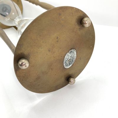LOT 523: Vintage Brass Collection - Leonard Silver Mfg Co. Hour Glass, Lantern and Lidded Trinket Bowl India