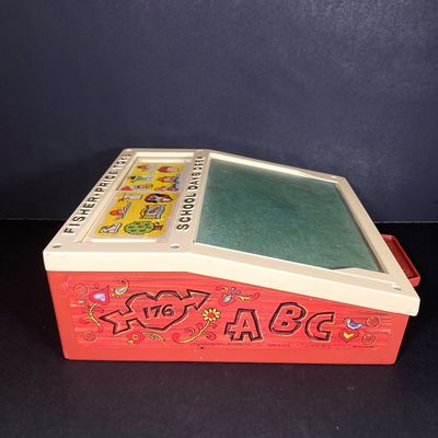 LOT 536: Vintage Fisher Price Educational / Toys - School Days Desk and Music Box TV