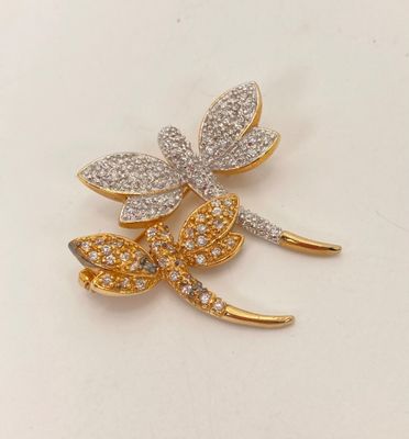 LOT 7: Collection of Brooch / Pins - Butterflies, Dragonflies Including 925 and Brown and Purple Flower