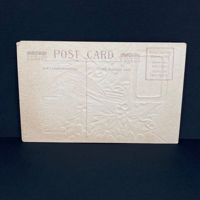 LOT 526: Vintage Collection - Large Made in Japan Knee Hugger / Elf, Post Cards and Sonoma Snowy Lodge / Cabin Coin Bank