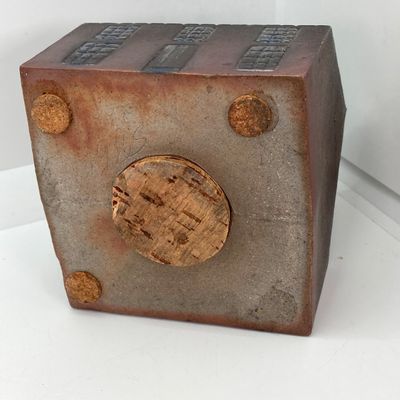 LOT 531: Vintage Coin Bank Collection - Tin Litho Rotary Sorter, Ceramic Cabin, Tin Litho Rotary Sorter, Rexair Vacuum and Piggy Bank