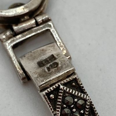 LOT 48: CW 925 Marcasite & Sterling Bracelet - 21.8 GTW, 7"