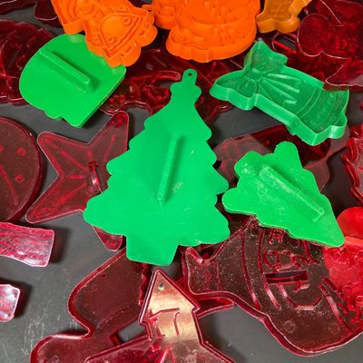 LOT 30: Holiday Kitchen Collection - Two Tier Tree Serving Plate, Metal and Plastic Cookie Cutters, Festivitree Bake Set and Storage...