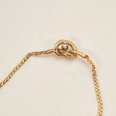 LOT 4: Gold Twisted Knot Necklace - 14KT, TW 2.1g, 30"