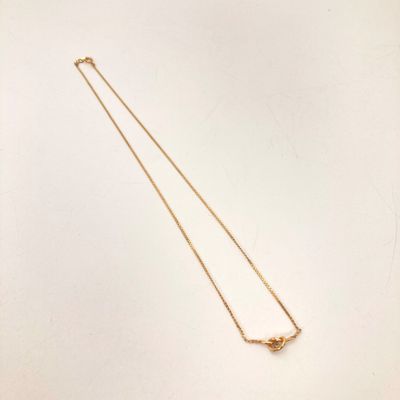 LOT 4: Gold Twisted Knot Necklace - 14KT, TW 2.1g, 30"