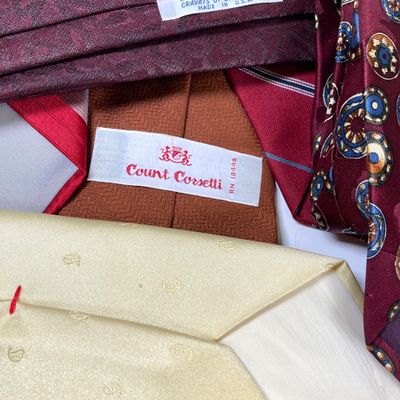 LOT 79: Vintage Men's Dress Tie Collection - Designer Styles and More
