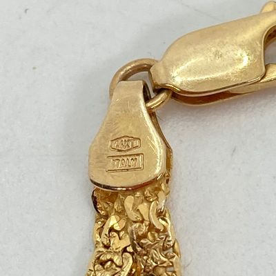 LOT 50: Italy Gold Braided Bracelet - 14KT, TW 6.8g