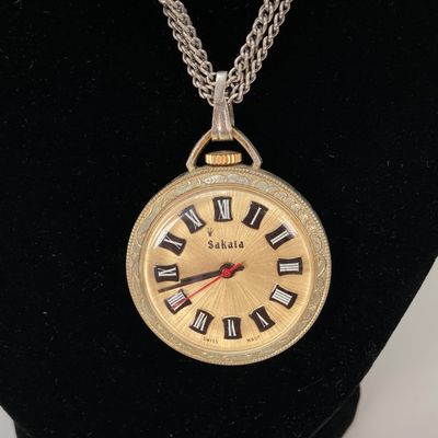 LOT 38: Large Collection of Jewelry - Designer and More - Sakata Swiss Made Pendant Watch, Art Cross, Whiting & Davis, Gold Filled...