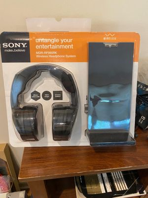 Sony MDR-RF985RK wireless headphone system, new in original retail packaging.