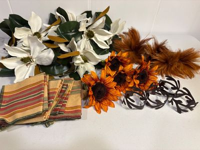 Sale Photo Thumbnail #52: 12 magnolia, 5 feather, 4 floral, 4 metal.