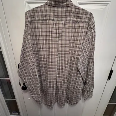 Vintage Abercrombie & Fitch Plaid Button-Down Shirt Size XL Made in Mauritius