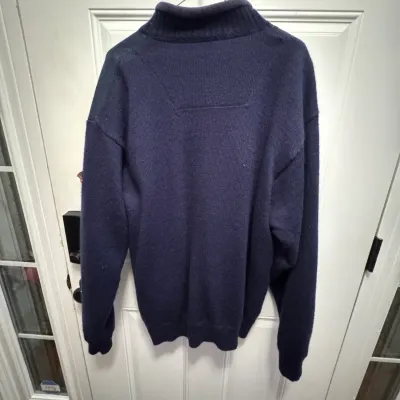 Beretta Wool Full-Zip Shooting Sweater Size XXL Navy Blue