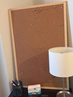 Sale Photo Thumbnail #587: Shelf 26” W 24T x 12” D
Lamp 20” T
Peg board 23” x 35”