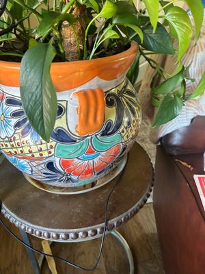 Sale Photo Thumbnail #259: Planter 14” Across x 13” T 
Plant stand is not included