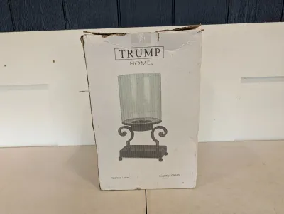 Sale Photo Thumbnail #490: Trump Home Moreno Vase in original retail box, item number 98643.