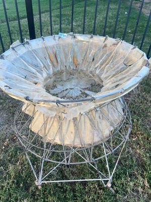 Sale Photo Thumbnail #64: A mid-century modern style LAUNDRY HAMPER
