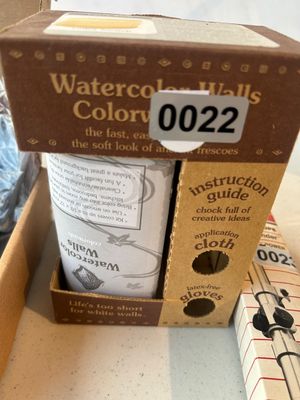 Sale Photo Thumbnail #22: Watercolor Walls Colorwash faux finish paint application kit in original packaging. Designed to create a soft fresco appearance on walls. Includes instruction guide and application accessories.
