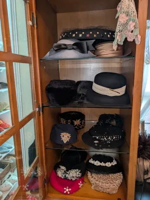 Sale Photo Thumbnail #6: women's hats, berets, pillbox styles, and embellished designs.
