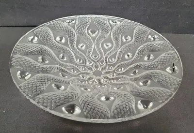LALIQUE "SERPENTINE" CENTERPIECE BOWL