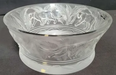 LALIQUE CRYSTAL JUNGLE BOWL