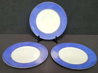 THREE GORGEOUS "LUPINS" SERVING PLATES BY LALIQUE 