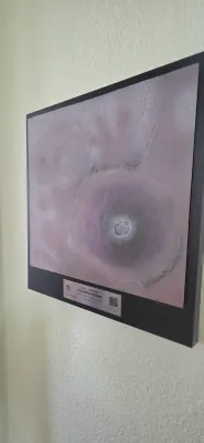 Sale Photo Thumbnail #42: Framed 3D topographical space terrain wall display depicting Olympus Mons on Mars.
