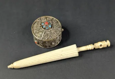 Victorian Stanhope Needle Case and Trinket Box