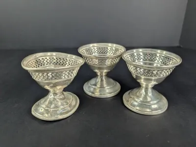 Sterling Egg or Dessert Cup Holders