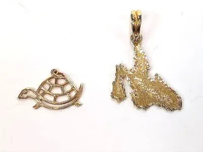 Two 14K Gold Charms