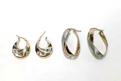14K, 10K Gold & Silver Earrings