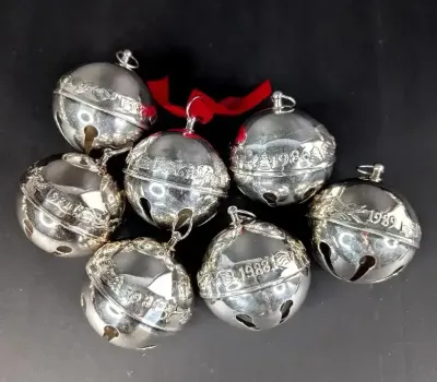 Wallace Silver Plated Annual Christmas Bells 1980s