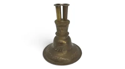 Sale Photo Thumbnail #13: Etched brass incense burner